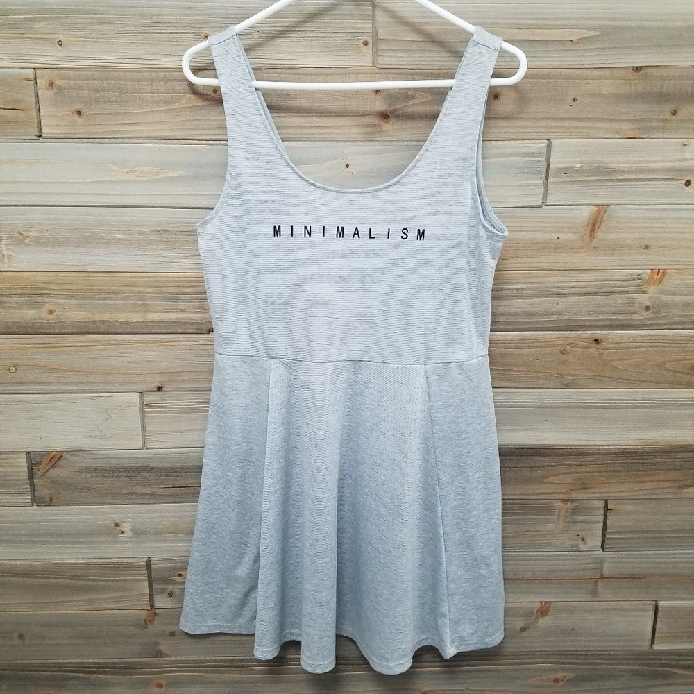 H&M | Heather Grey Skater Minimalism Dress 12 14